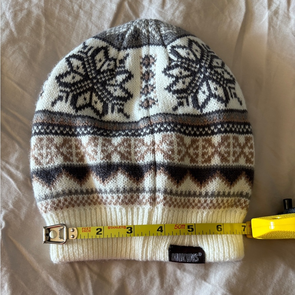 MukLuk Winter Knit Beanie with Nordic Pattern - Kid’s sized - Picture 4 of 4